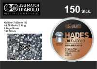 JSB Hades Pellets 7.62mm/ Kal.30 / 150Stk / 2.90g /44.75gr Evanix Viper