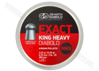 Preview: JSB Exact King Heavy Diabolo 6,35mm/ Kal.25 / 300Stk / 2.20g /33.95gr Huben GK1