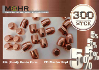 Preview: AEA HPMAX MK2 RN FP Slugs 100Grain 9mm .355 Geschosse 300 Stck.