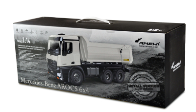 MERCEDES AROCS LKW KIPPER PRO METALL 2,4GHZ RTR WEISS