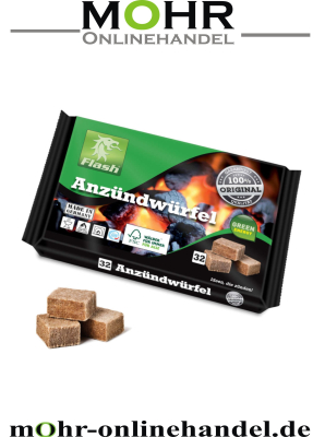BIO Anzünder Holz & Wachs 32 Würfel Papierumschlag