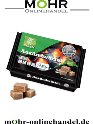 BIO Anzünder Holz & Wachs 64 Würfel Papierumschlag