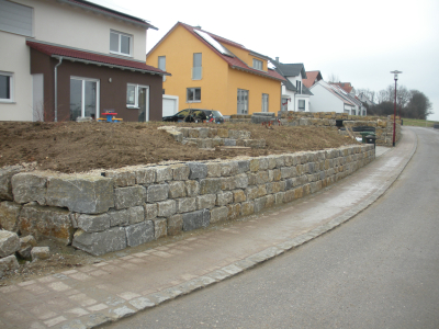 Muschelkalk Mauersteine MS15/25cm mittel 1000Kg