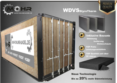 Isolierter Container Werkstattcontainer Lagercontainer mit Bausatz für Dämmung